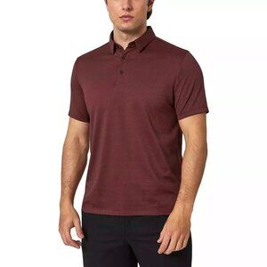 Modern Ambition Men's XL Delightfully Technical Polo Shirt In Burgundy N0777